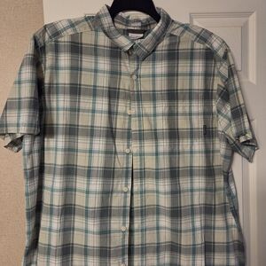 Columbia Men's Casual Plaid Shirt - Blue and Gray